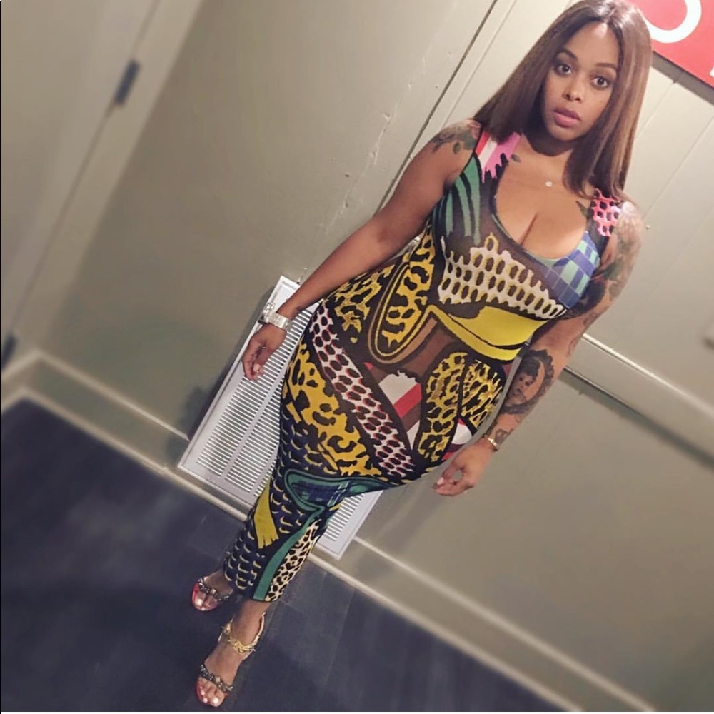 Stella McCartney Body Con Midi Dress *MULTICOLOR